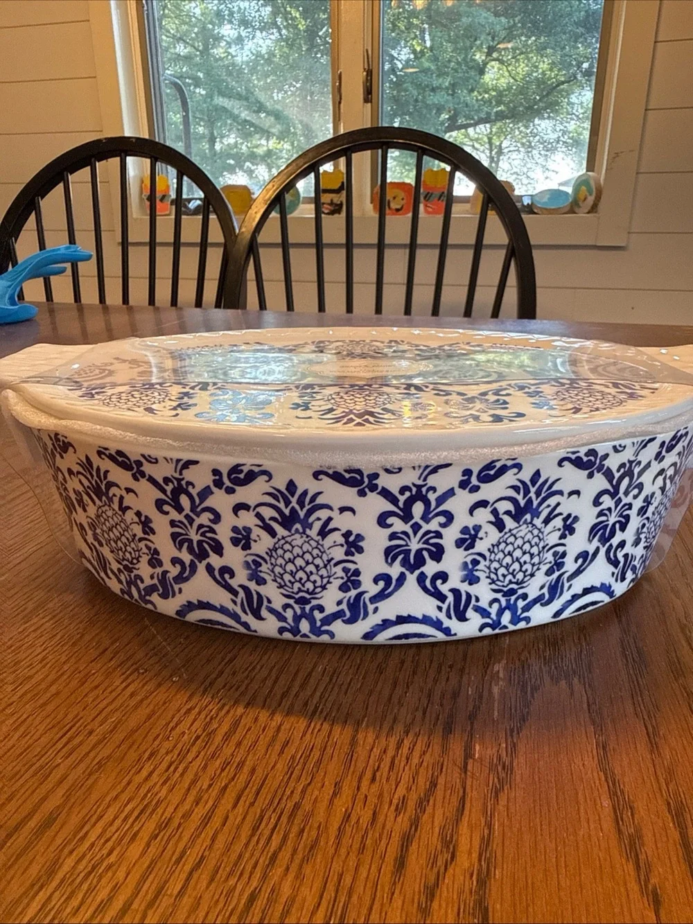 Grace's Pantry 10in Oval Lidded Casserole Dish 3 in 1 Pineapple Pattern